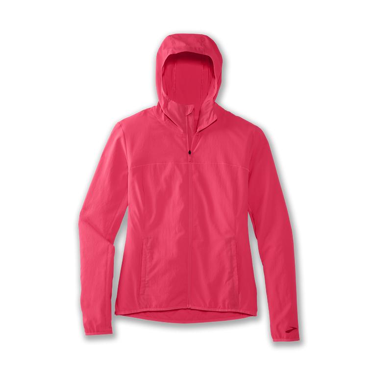 Brooks Canopy Womens Running Jackets - Fluoro Pink - Indonesia (AFRP-40391)